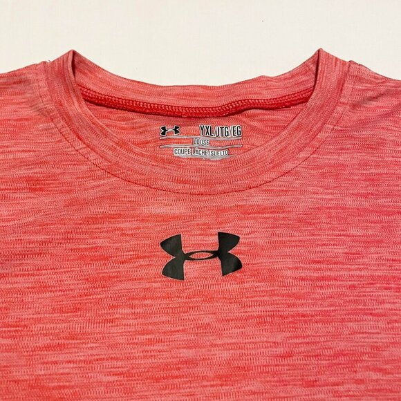 Under Armour Youth Shirt Size XL Heatgear Loose Tshirt Vneck - Picture 2 of 15